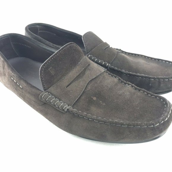 TODS Gommino Penny Loafers Men 8.5 Suede Brown - Picture 4 of 8
